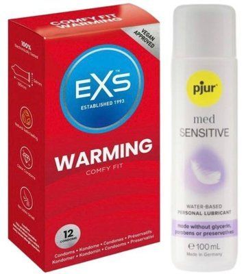 Набір EXS Warming (12 шт) + MED Sensitive Glide 100 мл SOS13490 фото