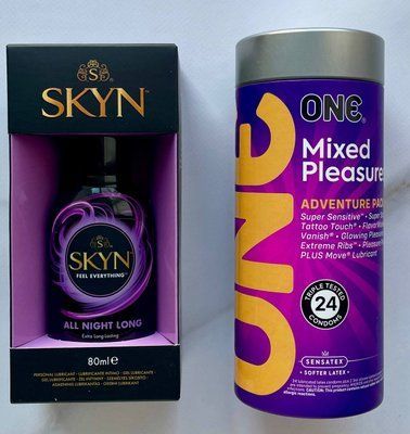 Набор ONE Mixed Pleasures 24 шт. + Лубрикант Skyn ​​All Night Long 80 мл на силиконовой основе. SOS1225 фото