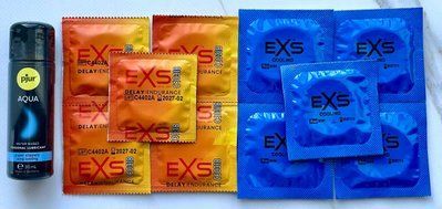 Набір EXS Delay 5 шт + EXS Cooling 5 шт + Лубрикант pjur Aqua 30 мл SOS3521 фото