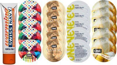 Набор из Swiss Navy Warming 10мл + ONERibs + ONE Vanish + ONE Studs + ONEBanana SOS8569 фото