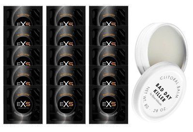 Комплект EXS Black Latex 15 шт + Bijoux Indiscrets Bad Day Killer SOS14639 фото