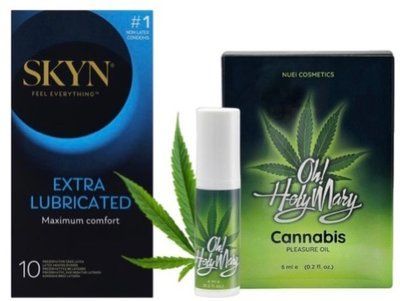 Набор из SKYN Extra Lube (10 шт) + Гель для стимуляции оргазма OH! HOLY MARY Exciting Oil (6 мл) от Nuei SOS10179 фото