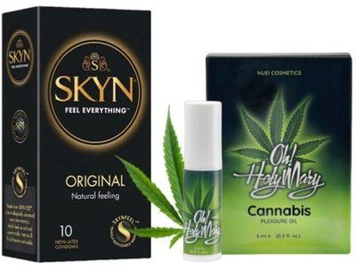 Набор из SKYN Original (10 шт) + бальзам вибратор OH! HOLY MARY Exciting Oil (6 мл) от Nuei SOS9879 фото