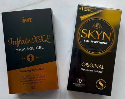 Комплект SKYN Original 10 шт + Гель для стимуляції статевого органу Intt Inflate XXL (15 мл) SOS1420 фото