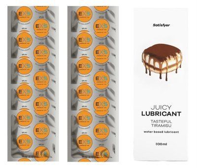 Комплект: EXS Delay 10 шт. + Лубрикант Satisfyer Tasteful Tiramisu 300 мл SOS11383 фото