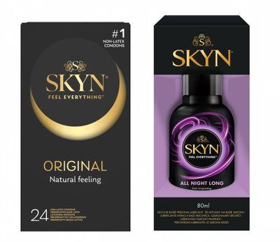 Набір SKYN ORIGINAL 24 шт та Лубрикант Skyn All Night Long 80 мл SK122 фото