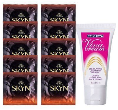 Комплект Skyn Warming 10 шт + Swiss Navy Viva Cream 59 мл SOS14191 фото
