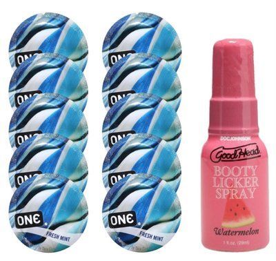 Комплект ONE Fresh Mint 10 шт + Doc Johnson &ndash; Watermelon, 29 мл SOS13791 фото