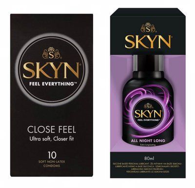Комплект SKYN Close Feel 10 штук + Лубрикант SKYN ALL NIGHT LONG, 80 мл SOS1372 фото