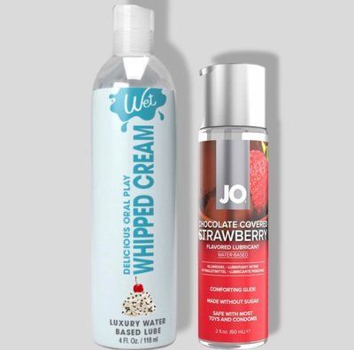 Wet Oral Play Whipped Cream (118 мл) + JO Chocolate Covered Strawberry (60 мл) LB777 фото