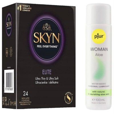 Комплект SKYN Elite 24 шт + Pjur Woman Aloe 100 мл SOS13290 фото