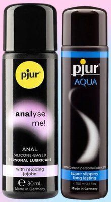 Набір лубрикантів pjur analyse me! Relaxing jojoba silicone 30 мл + pjur Aqua 100 мл LB628 фото