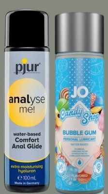 Набір лубрикантів pjur analyse me! Comfort water glide 100 мл + System JO Bubblegum (60 мл) LB979 фото
