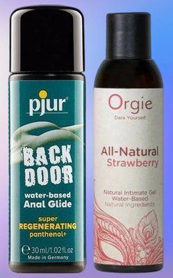 Набір лубрикантів pjur backdoor Regenerating 30 мл + All Natural Strawberry, 150 мл Orgie LB479 фото