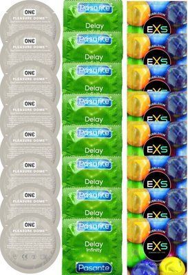 Набір 24 шт ONE Pleasure Dome + Delay Infinity + EXS BUBBLEGUM SOS7375 фото