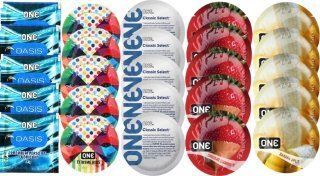 Набор из 25 шт One Oasis Premium + ONE Ribs + ONE Classic + ONEChocolateStrawberry + ONEBanana SOS8470 фото