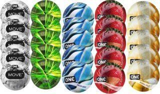 Набор из 25 шт One Move + ONE Glowing + ONEFreshMint + ONEChocolateStrawberry + ONEBanana SOS8420 фото