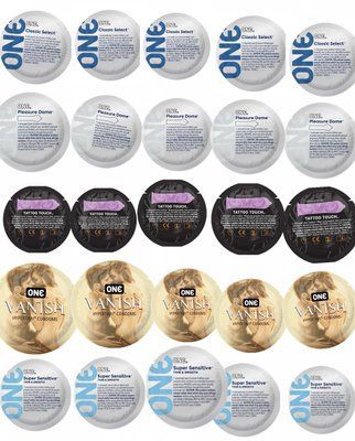 Сет ONE 25 шт : classic , pleasures dome , tatoo touch , vanish , super sensitive SOS226 фото