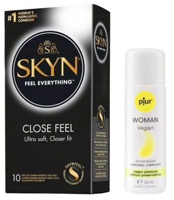 Комплект SKYN Close Feel 10 шт + Pjur Woman Vegan 30 мл SOS13191 фото