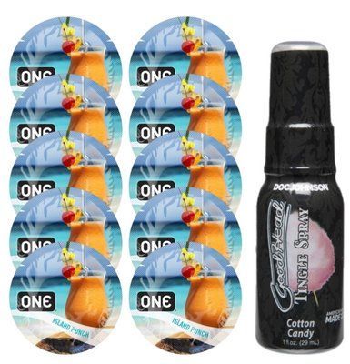 Комплект ONE Island Punch 10 шт + Doc Johnson &ndash; Cotton Candy, 29 мл SOS13842 фото