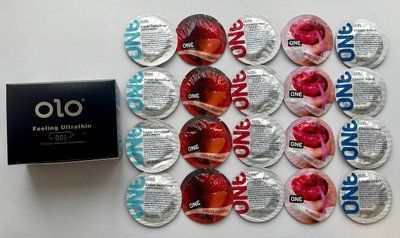 Набір 30 штук OLO Feeling Ultrathin 001 + ONE Extreme Ribs, Super Sensitive, Flavor Waves, Classic SOS2272 фото