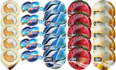 Набор из OLO Ice Durable + ONE UltraFeel + ONE Mint + ONEChocolateStrawberry + ONEBanana SOS8720 фото
