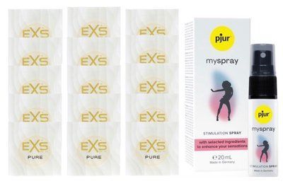 Комплект EXS Pure15 шт+pjur My Spray, 20 мл SOS14823 фото