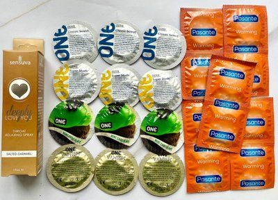 Набор 22 шт ONE Classic, Vanish, Flavor Waves , Super Studs - Pasante Warming + Sensuva Deeply Love You Salted Caramel (29 мл) SOS1771 фото