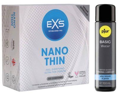 Набір EXS NANO Thin (48 шт) + pjur Basic Waterbased 100 мл SOS13541 фото