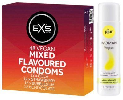 Набір EXS Mixed Flavoured (48 шт) + pjur Woman Vegan 100 мл SOS13441 фото