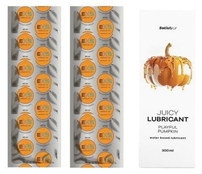 Комплект: EXS Delay 10 шт. + Лубрикант Satisfyer Playful Pumpkin 300 мл SOS11384 фото