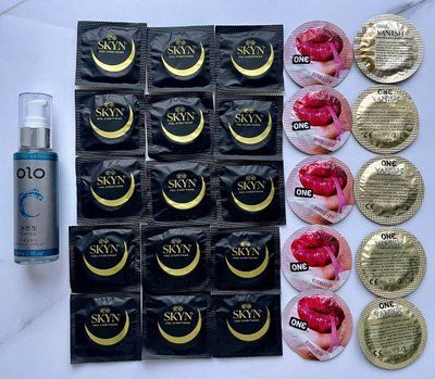 Набір 15 шт Skyn Original - 10 шт One Vanish, Flavor Waves - Лубрикант охолоджуючий OLO 60 мл SOS2522 фото