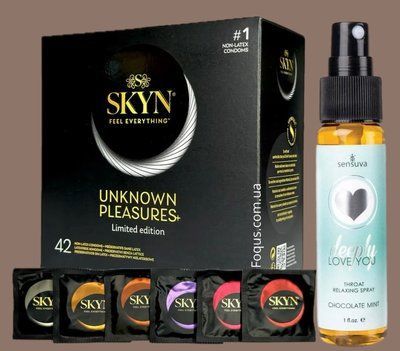 Набор SKYN Pleasures, 42 шт-6 видов + Спрей Sensuva Deeply Love You Chocolate Mint (29 мл) SOS5146 фото