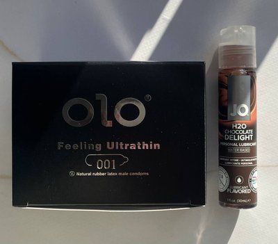 Набір OLO Feeling Ultrathin 001 10 шт + Змазка System JO H2O &mdash; Chocolate Delight (30 мл) SOS2122 фото