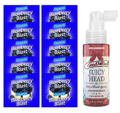 Pasante Blueberry Blast 10 шт + Doc Johnson Strawberries and Champagne (59 мл) SOS13942 фото