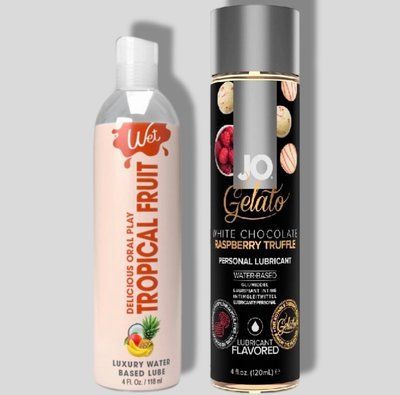 Wet Oral Play Tropical Explosion (118 мл) + JO GELATO White Chocolate Raspberry (120 мл) LB1030 фото