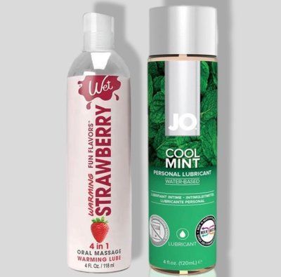 Wet Oral Play Strawberry (118 мл) + JO Cool Mint (120 мл) LB828 фото