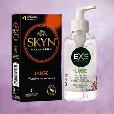Комплект Skyn ​​Large 10 шт + Лубрикант EXS Aloe 250 мл (прозрачный) SOS4458 фото