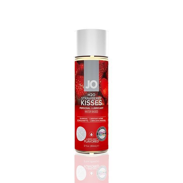 Смазка на водной основе System JO H2O &mdash; Strawberry Kiss (60 мл) без сахара, растительный глицерин SO5225 фото
